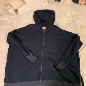 Navy wild fox zip up